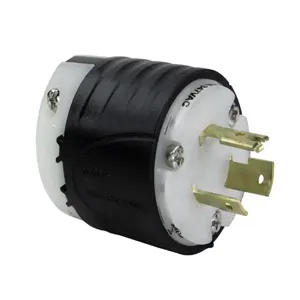 PASS AND SEYMOUR L3720-PGCM Ground Continuity Monitoring Plug, Black And White, 20A, 347V | CH4DPR