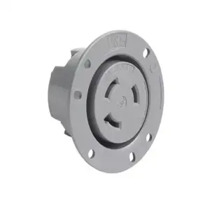 PASS AND SEYMOUR L730-FO Flanged Outlet, 30A, Gray, 277V, 3 Wire | CH3ZYG