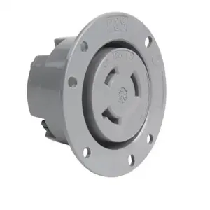 PASS AND SEYMOUR L830-FO Flanged Outlet, 30A, Gray, 480V, 10-18 Awg, 3 Wire | CH3ZYL