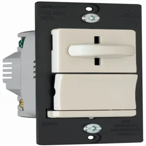 PASS AND SEYMOUR LS600-PI Incandescent Slide Dimmer, 120V, Ivory | CH4EQX