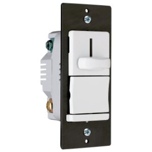 PASS AND SEYMOUR LS600-PW Incandescent Slide Dimmer, 120V, White | CH4ERK
