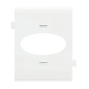 PASS AND SEYMOUR PJSC7-W Single Receptacle Wall Plate, Center Section, White | CH4JQH