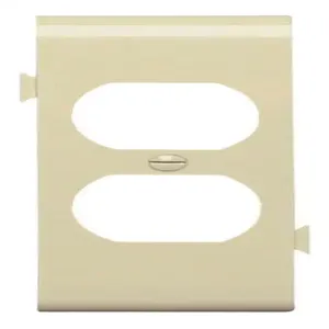 PASS AND SEYMOUR PJSC8-I Sectional Wall Plate, Duplex Receptacle Opening, Center Section, Ivory | CH4JQB