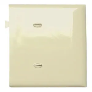 PASS AND SEYMOUR PJSE14-I Sectional Wall Plate, Blank, Strap Mounted, End Sections, Ivory | CH4JPV