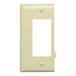 PASS AND SEYMOUR PJSE26-I Decorator Opening Wall Plate, End Section, Ivory | CH4JPZ