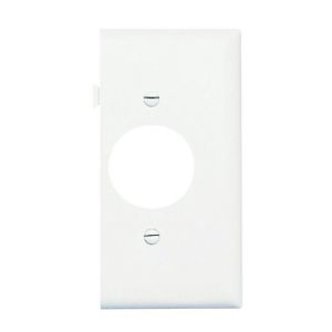 PASS AND SEYMOUR PJSE7-W Single Receptacle Wall Plate, End Section, White | CH4JQJ