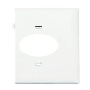 PASS AND SEYMOUR PJSE7-W Single Receptacle Wall Plate, End Section, White | CH4JQJ