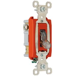 PASS AND SEYMOUR PS20AC1-CPL7 Toggle Switch, Lighted When On, Clear, 120V, 15A, 120/277VAC, Single Pole | CH4EGJ