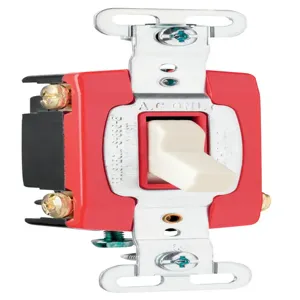 PASS AND SEYMOUR PS20AC4-LA Toggle Switch, Light Almond, 120V, 20A, 120/277VAC, 4 Way | CH4EFY