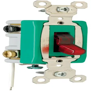 PASS AND SEYMOUR PS30AC3-RPL Toggle Switch, Lighted When On, Red, 120V, 30A, 120VAC, Double Pole | CH4EGT