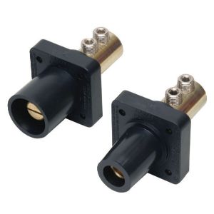 PASS AND SEYMOUR PS40-MRBBK Panel Mount Locking Connector, 400A, 600V | CH4JVL