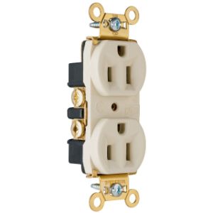 PASS AND SEYMOUR PS5262 Heavy Duty Duplex Receptacle, Spec Grade, 15A, 125V, Brown | CH4DTG