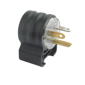 PASS AND SEYMOUR PS5366-HGAN Angle Plug, 20A, 125V, Black And Clear | CH3ZNU