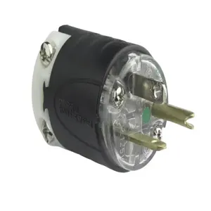 PASS AND SEYMOUR PS5366-XHG Plug, 20A, 125V, Black And Clear | CH3ZNV