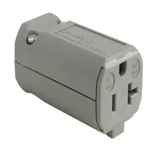 PASS AND SEYMOUR PS5369-GRY Connector, Gray, 125V, Double Pole, 12-18 Awg | CH4EVZ