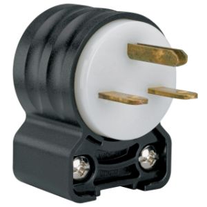 PASS AND SEYMOUR PS5666-SSAN Angle Plug, Black And White | CH4DCH