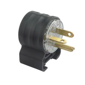 PASS AND SEYMOUR PS5666HGAN Angle Plug, 15A, 250V, Black And Clear | CH3YYZ
