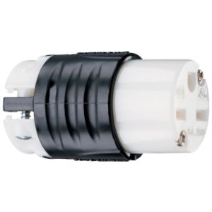 PASS AND SEYMOUR PS5669-X Steckverbinder, 15 A, 250 V, schwarz und weiß, zweipolig, 0–14 AWG | CH3YZA