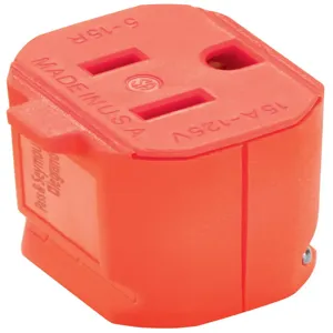 PASS AND SEYMOUR PS5969-O Connector, Orange, 125V, Double Pole, 12-18 Awg | CH4EWB