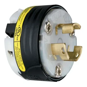 PASS AND SEYMOUR PSL715-PGCM Ground Continuity Monitoring Plug, Black And White, 15A, 277V | CH4DPX