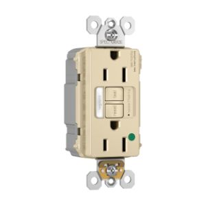 PASS AND SEYMOUR PT1597-HGNTLTRI GFCI Receptacle, Hospital Grade, Tamper Resistant, 15A | CH4HBZ
