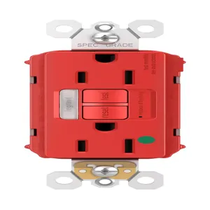 PASS AND SEYMOUR PT1597-HGNTLTRRED GFCI Receptacle, Hospital Grade, Tamper Resistant, 15A | CH4HCA