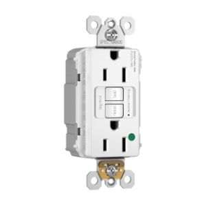 PASS AND SEYMOUR PT1597-HGTRW GFCI Receptacle, Hospital Grade, Tamper Resistant, 15A, 125V, White | CH4HBY