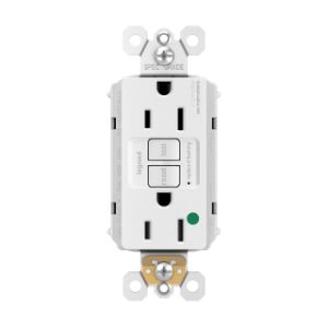 PASS AND SEYMOUR PT1597-HGW GFCI Receptacle, Hospital Grade, 15A, 125V, White | CH4HBL