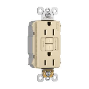 PASS AND SEYMOUR PT1597-I GFCI Receptacle, 15A, 125V, Ivory | CH4HGW