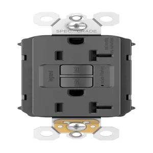 PASS AND SEYMOUR PT2097-BK GFCI Receptacle, 20A, 125V, Black | CH4HGZ