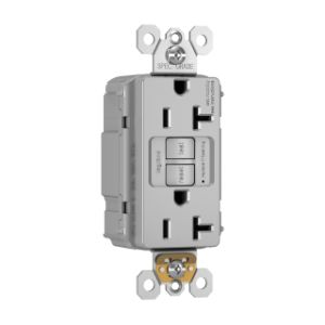 PASS AND SEYMOUR PT2097-GRY GFCI Receptacle, 20A, 125V, Gray | CH4HHB