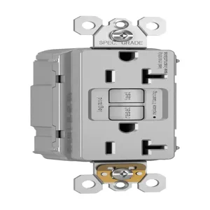 PASS AND SEYMOUR PT2097-GRY GFCI Receptacle, 20A, 125V, Gray | CH4HHB