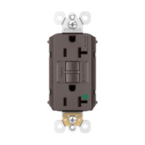 PASS AND SEYMOUR PT2097-HG GFCI Receptacle, Hospital Grade, 20A, 125V, Brown | CH4HBN