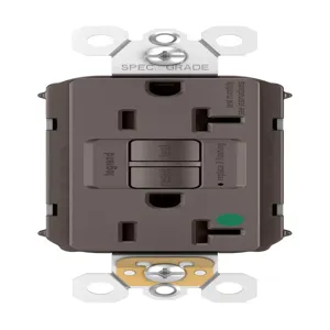 PASS AND SEYMOUR PT2097-HG GFCI Receptacle, Hospital Grade, 20A, 125V, Brown | CH4HBN