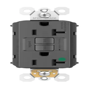 PASS AND SEYMOUR PT2097-HGBK GFCI Receptacle, Hospital Grade, 20A, 125V, Black | CH4HBM