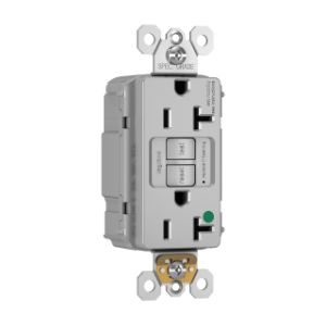 PASS AND SEYMOUR PT2097-HGGRY GFCI Receptacle, Hospital Grade, 20A, 125V, Gray | CH4HBP