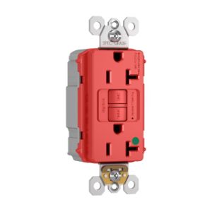 PASS AND SEYMOUR PT2097-HGRED GFCI Receptacle, Hospital Grade, 20A, 125V, Red | CH4HBT