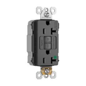PASS AND SEYMOUR PT2097-HGTRBK GFCI Receptacle, Hospital Grade, Tamper Resistant, 20A, 125V, Black | CH4HCB