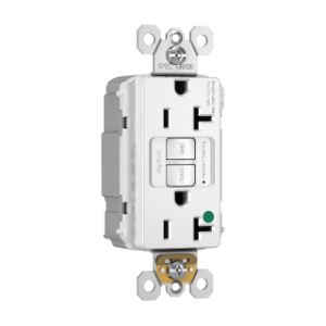 PASS AND SEYMOUR PT2097-HGTRW GFCI Receptacle, Hospital Grade, Tamper Resistant, 20A, 125V, White | CH4HCG
