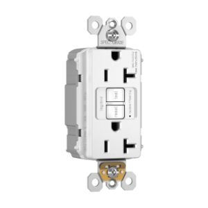 PASS AND SEYMOUR PT2097-NAW GFCI Receptacle, 20A, 125V, White | CH4FBQ