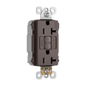 PASS AND SEYMOUR PT2097-TR GFCI Receptacle, Tamper Resistant, 20A, 125V, Brown | CH4HHL