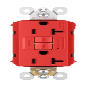 PASS AND SEYMOUR PT2097-TRRED GFCI Receptacle, Tamper Resistant, 20A, 125V, Red | CH4HHP