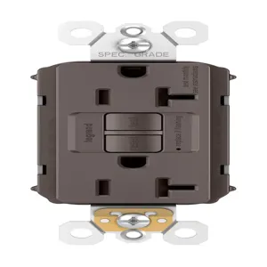 PASS AND SEYMOUR PT2097 GFCI Receptacle, 20A, 125V, Brown | CH4HHA