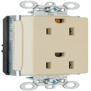 PASS AND SEYMOUR PT26252-W Duplex Receptacle, 15A, 125V, White | CH4GUX