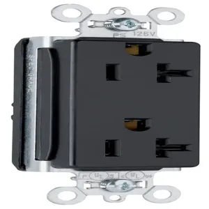 PASS AND SEYMOUR PT26352-BK Duplex Receptacle, 20A, 125V, Black | CH4GUY