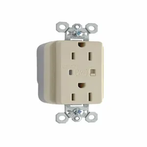 PASS AND SEYMOUR PT5262-ISP Extra Heavy Duty Duplex Receptacle, Surge Protective, Ivory | CH4GXP