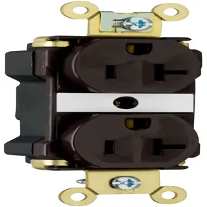 PASS AND SEYMOUR PT5362-A Extra Heavy Duty Duplex Receptacle, Spec Grade, 20A, 125V, Brown | CH4HCV