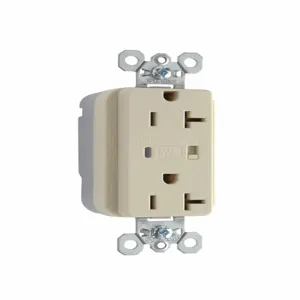 PASS AND SEYMOUR PT5362-ISP Extra Heavy Duty Duplex Receptacle, Surge Protective, Ivory | CH4GXN