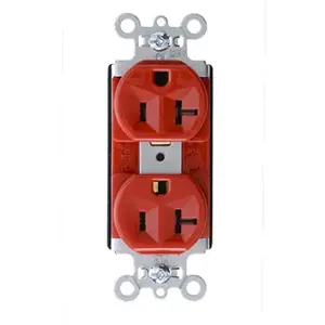 PASS AND SEYMOUR PT5362-RED Duplex Receptacle, Spec Grade, 20A, 125V, Red | CH4HGT