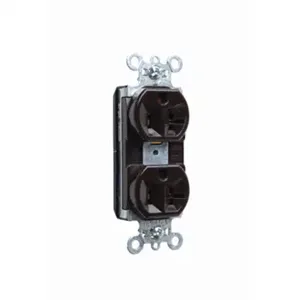 PASS AND SEYMOUR PT5362 Duplex Receptacle, Spec Grade, 20A, 125V, Brown | CH4HGN